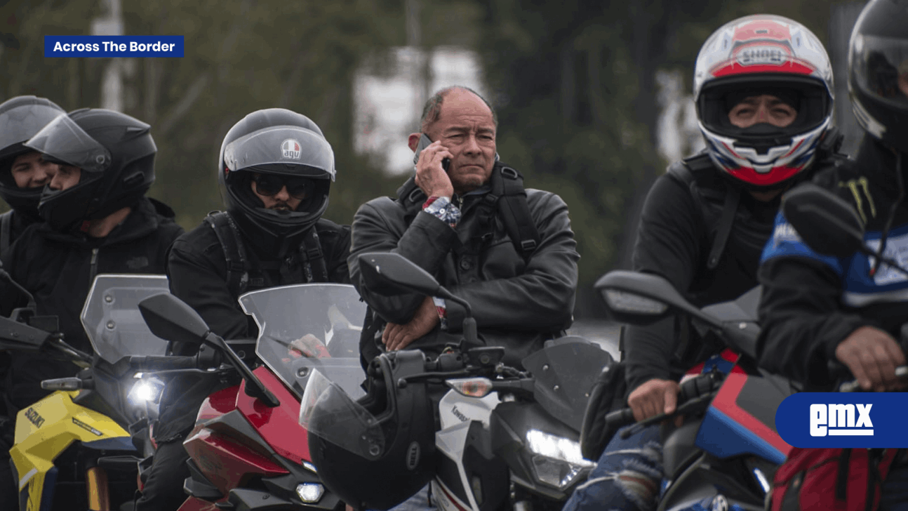EMX-Motociclistas hacen larga fila para cruzar a EU; por San Ysidro 