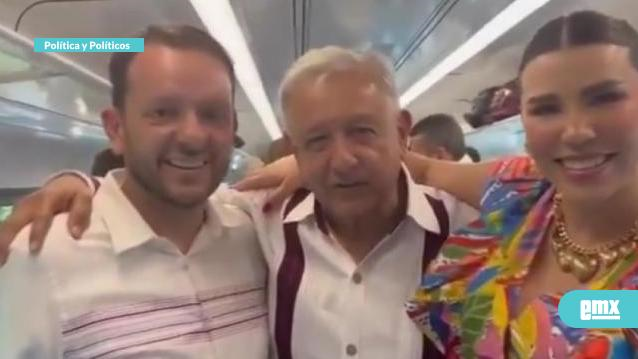 EMX-MARINA DEL PILAR… acompañó al presidente López Obrador a la puesta en servicio de un tramo más del Tren Maya